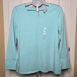NWT A.N.A. long sleeve aqua shirt sz large